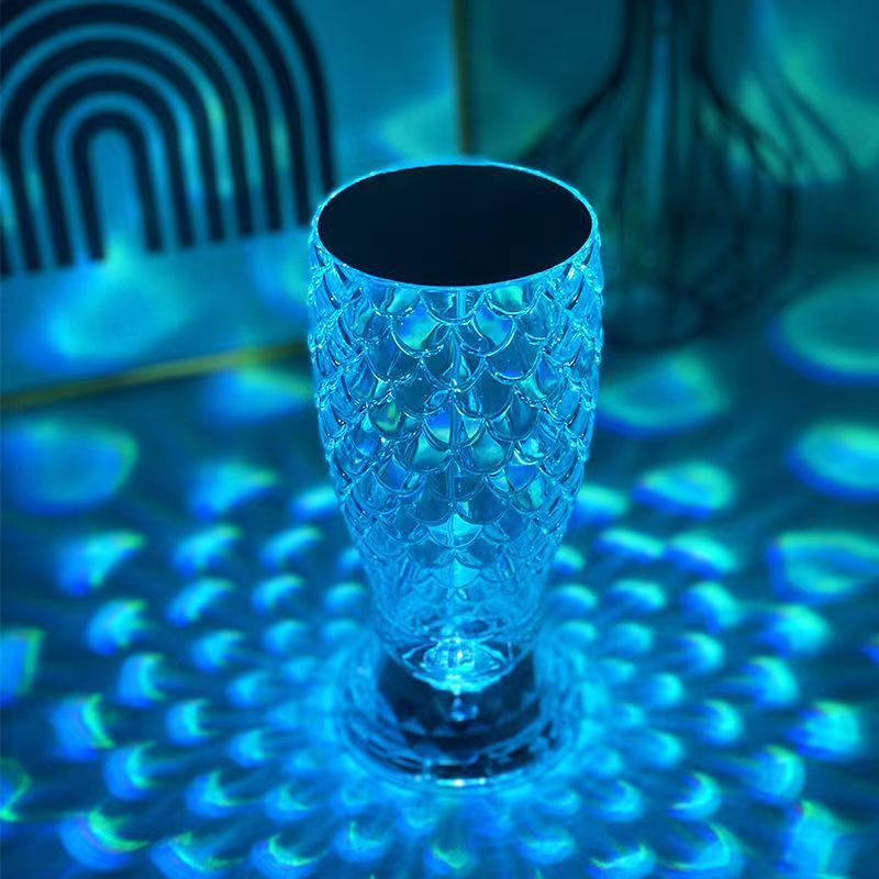 Crystal Fish Scale LED Touch Night Light
