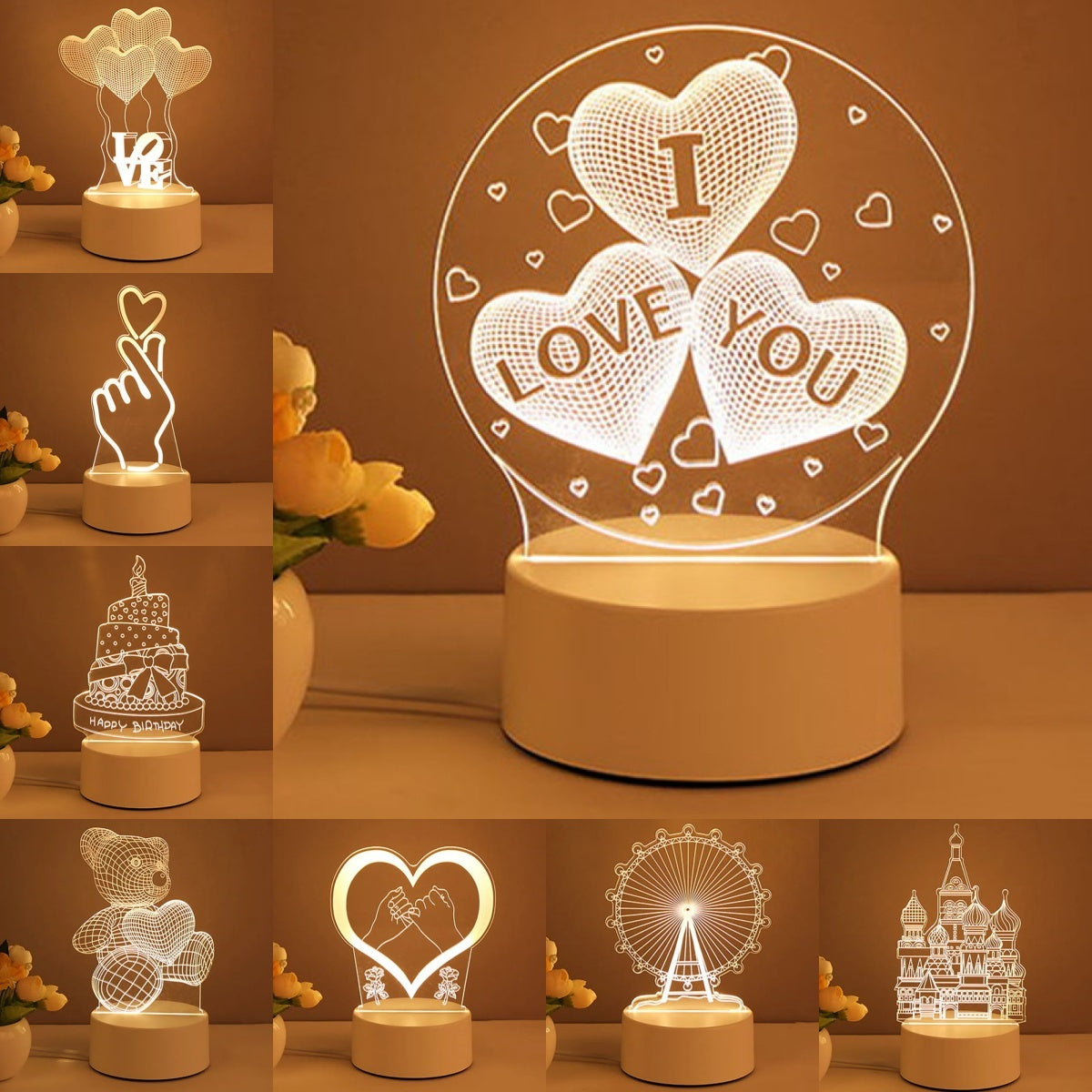 3D Acrylic USB LED Night Light